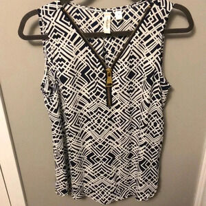 “3 for $15” Navy and White Patterned Tank​